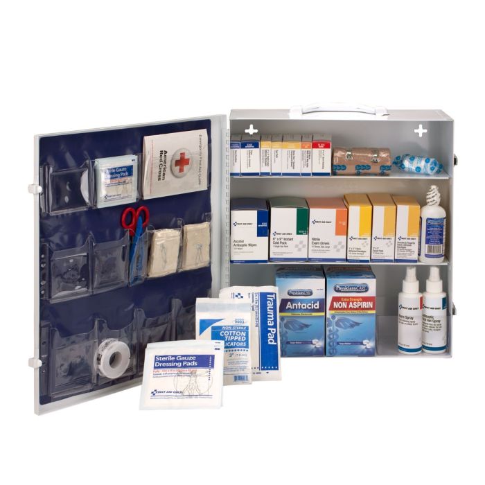 Shelf First Aid Kit Cabinet, ANSI 2021 Compliant, 100 Person ANSI A 3 ...