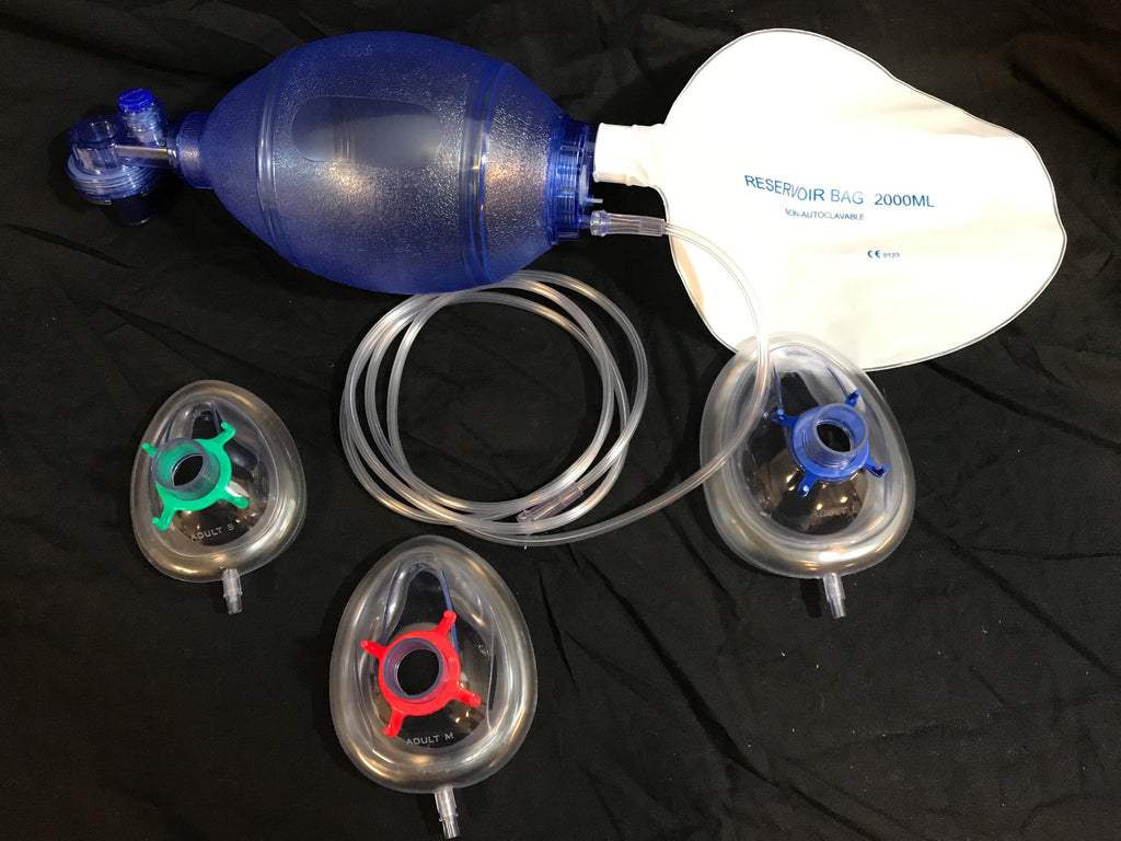 Adult Resuscitation Device With Mask And Oxygen Reservoir Bag, With Peep  Valve